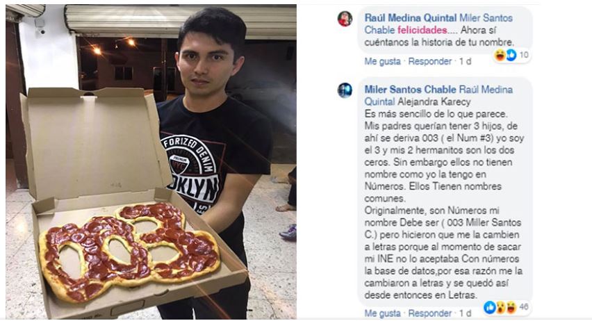 Yucatán: Se gana una pizza por tener como nombre Cero Cero Tres ¡No es broma!
