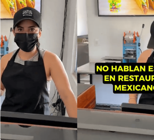 Empleada de restaurante mexicano en USA se niega a  hablar en español a latinos