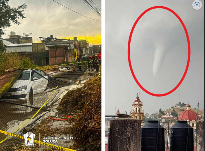 Tornado en Toluca Edomex deja 2 muertos; uno era estadounidense