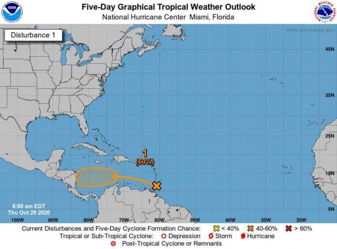 Hay 60% de probabilidad ciclónica en el Caribe