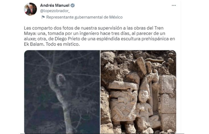 AMLO comparte foto de un aluxe… ¿lo engañaron?