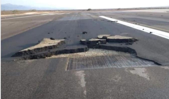 Aeropuerto Internacional de Culiacán suspende operaciones por reparación de pista