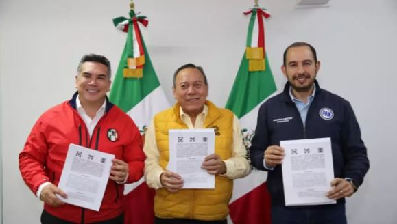 PAN, PRI y PRD amarran coalición Fuerza y Corazón por México para 2024