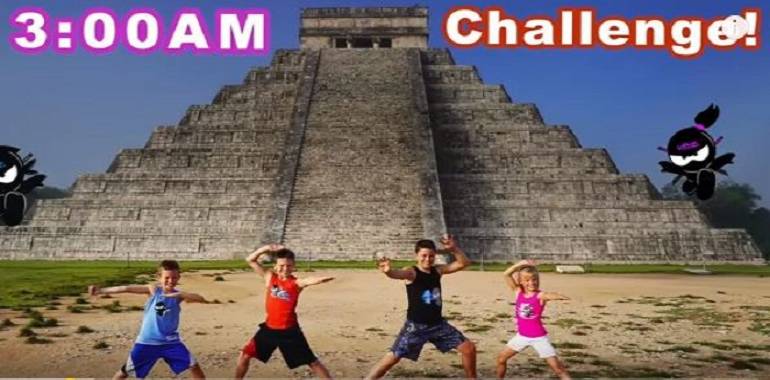 Cumplen “reto” en Chichén Itzá: niños juguetean en la madrugada en el sitio ¿Y el INAH?