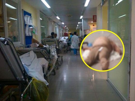 Filtran terrible  imagen de un paciente que está en el suelo en Hospital General