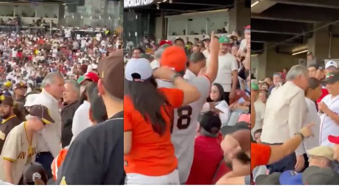 (VÍDEO) Con abucheos y gritos de ¡fuera, fuera, fuera! Adán Augusto es sacado de estadio