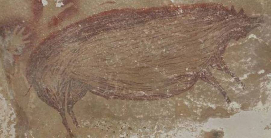 La pintura rupestre más antigua de homo sapiens tiene 45,500 años de antigüedad