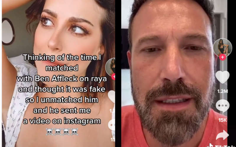 Mujer 'batea' a Ben Affleck de app de citas; actor envía vídeo reclamando