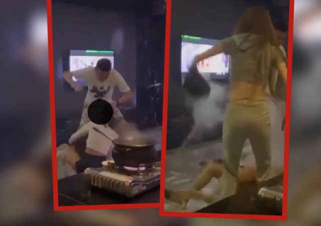 Mujeres se lían a golpes en karaoke y le echan sopa hirviendo a una de ellas