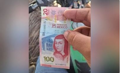 Cajero entrega billete de "$120 pesos" en Ciudad del Carmen, Campeche