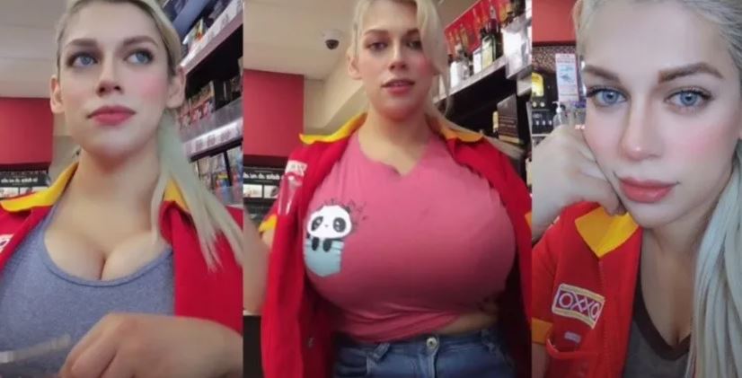 VIDEO: Llamativa cajera de Oxxo se convierte en sensación de TikTok