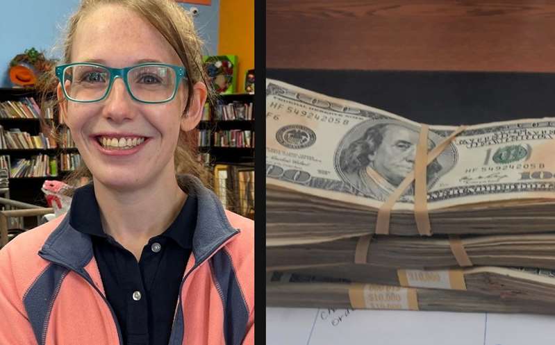 Mujer recibe recompensa por devolver más de $860 mil que halló en un suéter