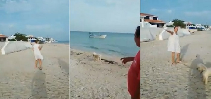 #LadyPlaya que cortó sogas de lanchas de pescadores tuvo que pagar los daños