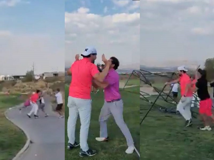 VIDEO: Juego de golf termina en pelea y desata burlas en redes