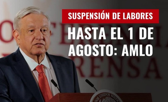 Suspensión de labores con goce de sueldo será hasta el 1 de agosto