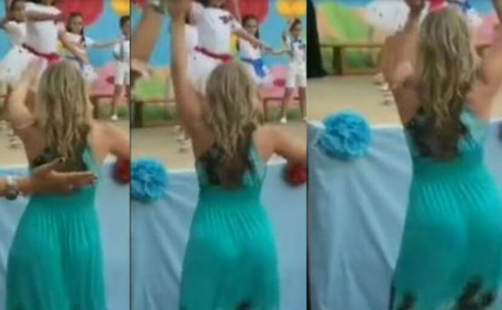 (VÍDEO) Maestra de kínder cautiva las redes por sensual baile en festival escolar