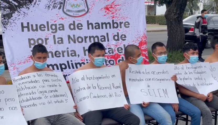 Edomex: Normalistas comienzan huelga de hambre por homicidio de alumno