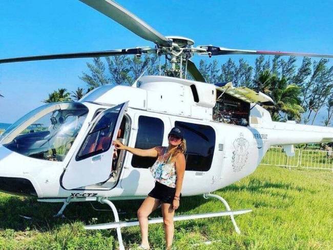 Para ir a concierto de reguetón funcionaria veracruzana usa helicóptero oficial