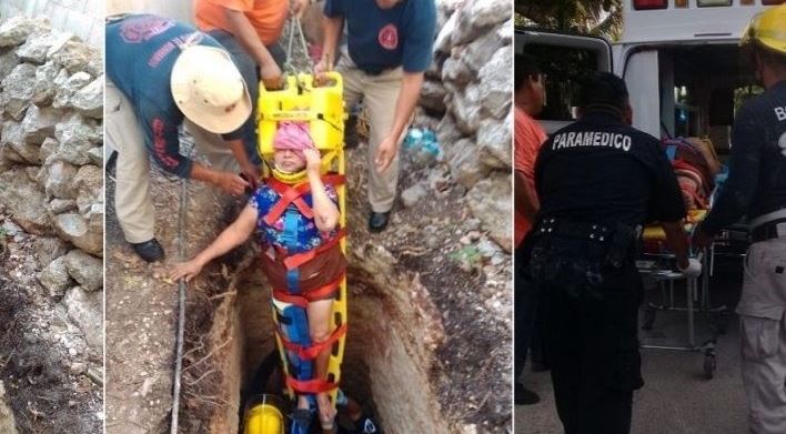 Yucatán: Abuelita cayó a un sumidero en Temozón