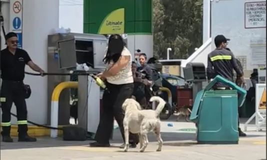 Mujer enloquece en gasolinera de Edomex; amenaza de muerte a trabajadores