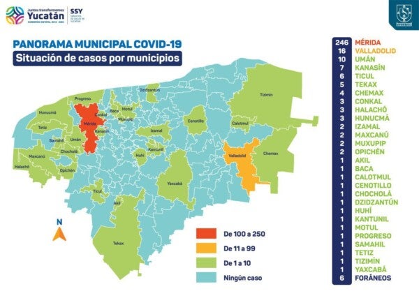 Reporte oficial: Mérida, la octava ciudad en México con más casos de Covid-19