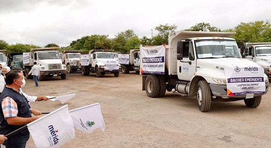 Inicia programa emergente de bacheo en Mérida