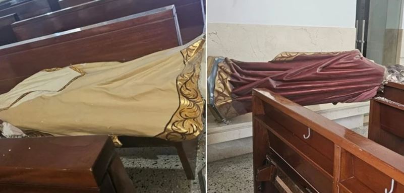 (VIDEO) Sinaloa: En nombre de la S@nta Muert3, causan destrozos en una iglesia