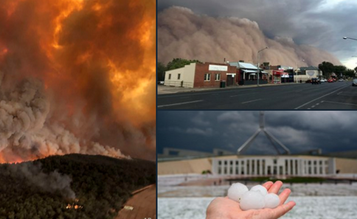 VIDEO : Tras incendios, ahora Australia recibe una tormenta de arena y granizo