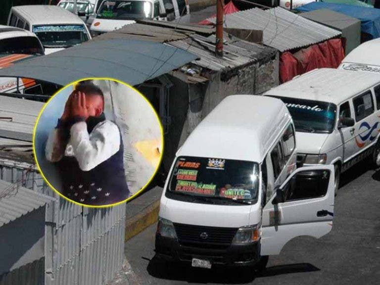 ¡Otra vez!: Pasajeros golpean a ladrón de una combi en Edomex