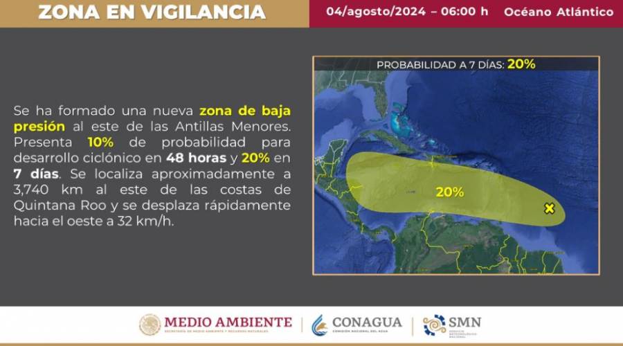 Pronostican nuevo riesgo de ciclón en el Atlántico