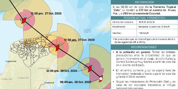 Entre 6 y 8 horas "Z" se convertiría en huracán y se acerca a la Península