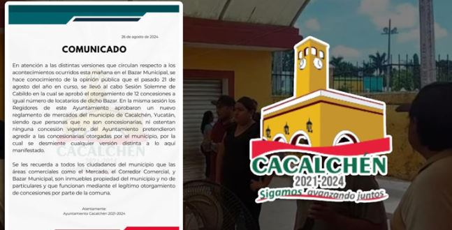 Yucatán: Desalojo en Cacalchén; policía usa gas lacrimógeno contra comerciantes