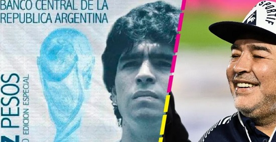 Proyecto de ley para que Maradona esté en billetes y estampillas postales