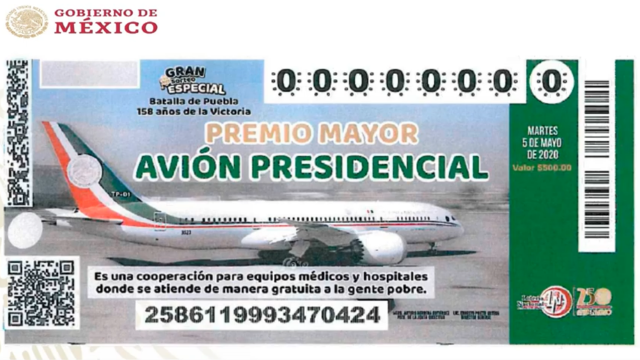 Se ha vendido 25% de los ‘cachitos’ para la "no rifa" del avión presidencial