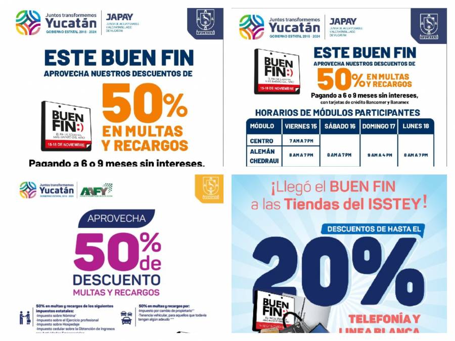Yucatán: Anuncia el Ejecutivo local descuentos en multas y servicios por El Buen Fin 2019
