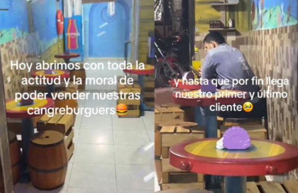 Abren restaurante inspirado en Bob Esponja; sólo consiguió un cliente