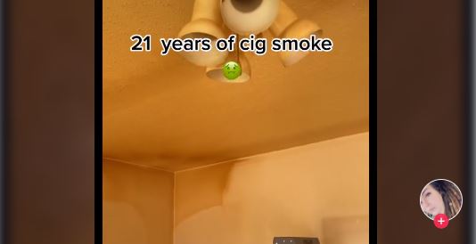 Fumó dentro de una casa más de 20 años y un vídeo muestra los efectos