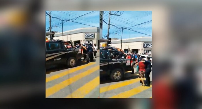 (VIDEO) Exhiben agresión de policías municipales contra vendedor de empanadas