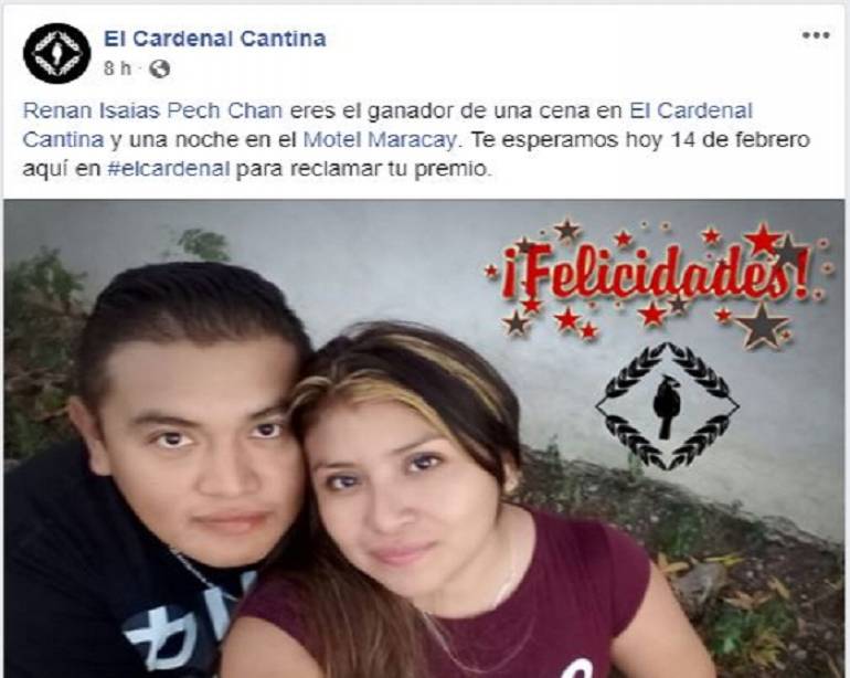 Balconean a pareja: irían al motel Maracay tras ganar concurso en Mérida