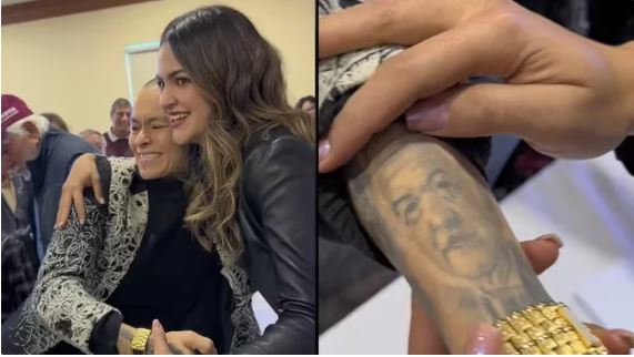 Diputada de Morena presume que ciudadana se tatuó la cara de AMLO