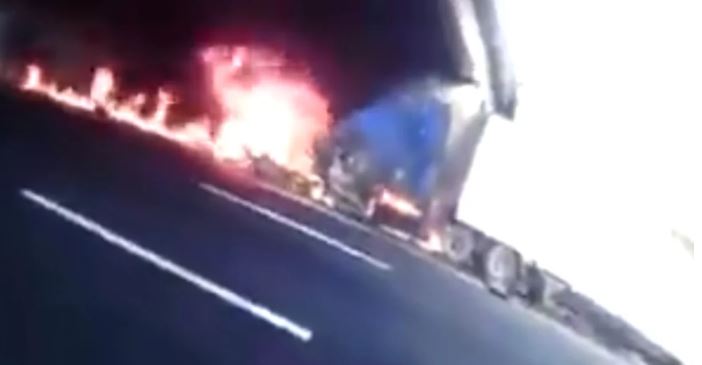 Rescatan a hombre segundos antes de explosión de tráiler en Nueva Jersey