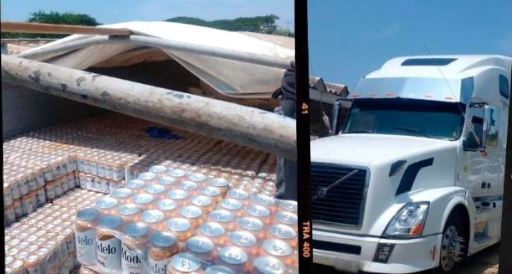 Aseguran tráiler con cerveza pirata, clonadas en Oaxaca