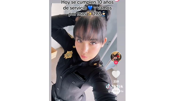 Oficial de CDMX se hace viral por presumir su belleza en TikTok