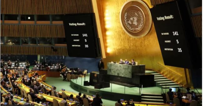 Asamblea General de la ONU aprueba resolución de condena a la invasión rusa