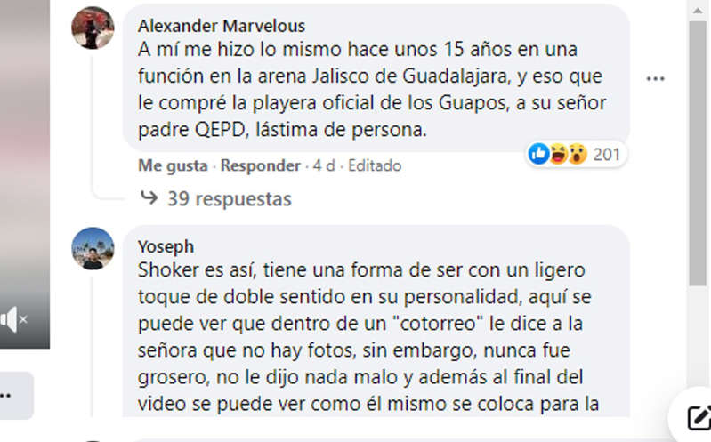 "No hay fotos": el luchador "Shocker" desprecia a fanática en su puesto de tacos