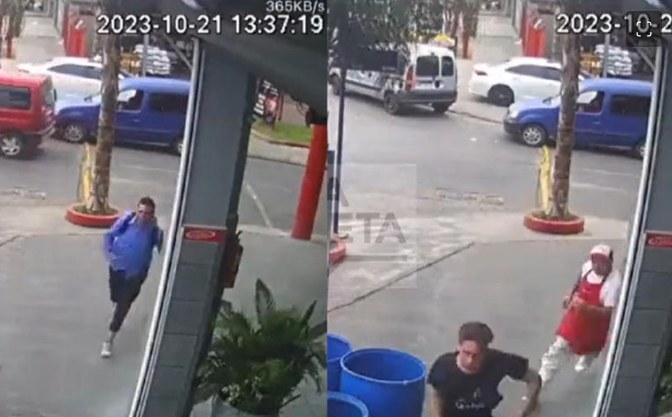 (VÍDEO) Corre porque llegó tarde a su trabajo; comerciantes piensan que robó y lo golpean