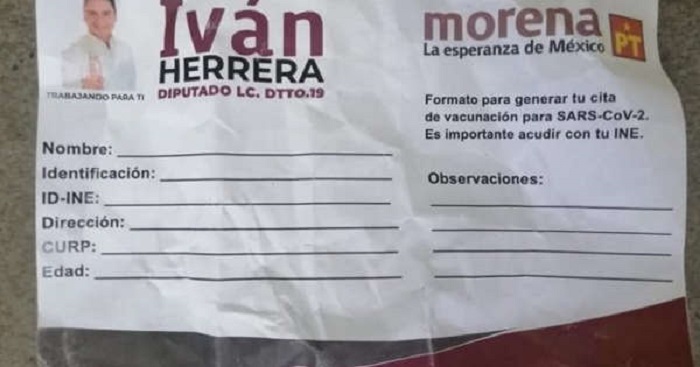 Exhiben a candidato de Morena que lucra con vacunas anti-Covid