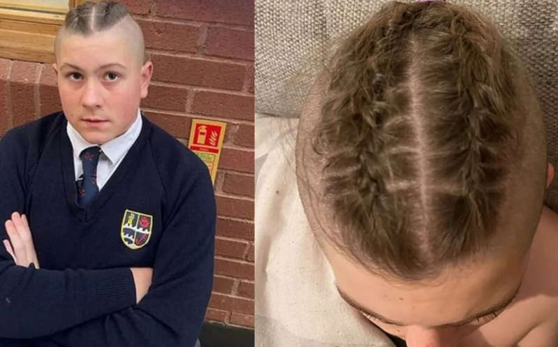 Un joven de 14 años fue expulsado de su salón por ir con trenzas en su cabello