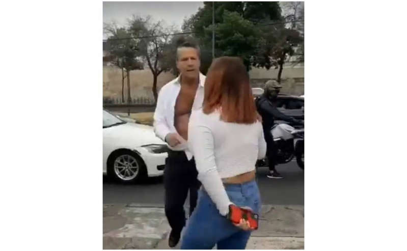 (VÍDEO) Captan a Alfredo Adame peleando con una mujer en la vía pública