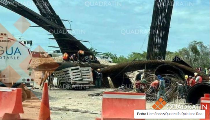 ¡Una más! Colapsa obra del Tren Maya en Chetumal